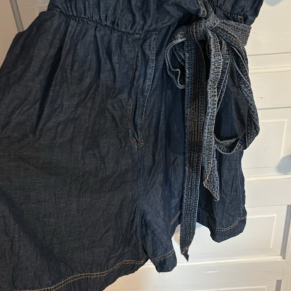 Anthropologie Pilcro and The Letterpress Denim Shorts Romper - Picture 2 of 6